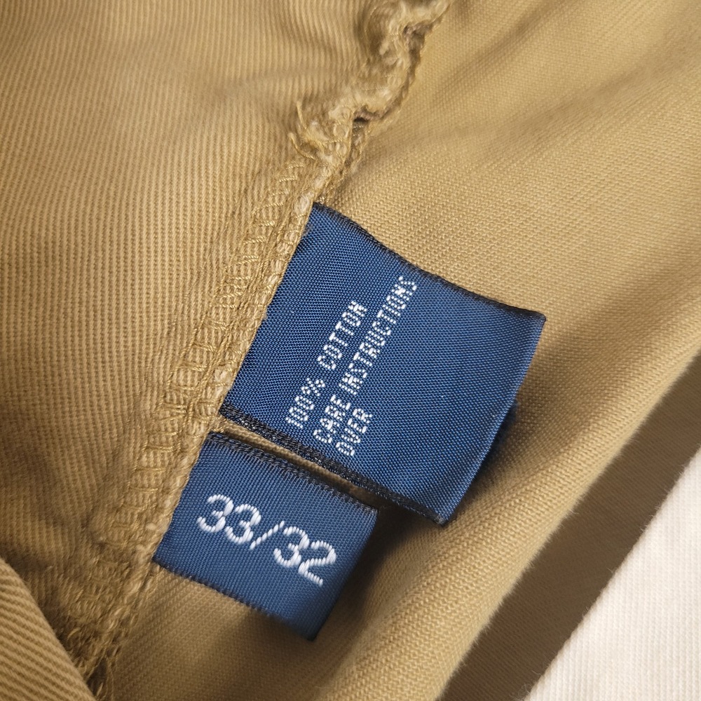 Polo Ralph Lauren FLAW Andrew Pant Mens Khaki Tan Double Pleated Chino Trousers - Picture 9 of 9